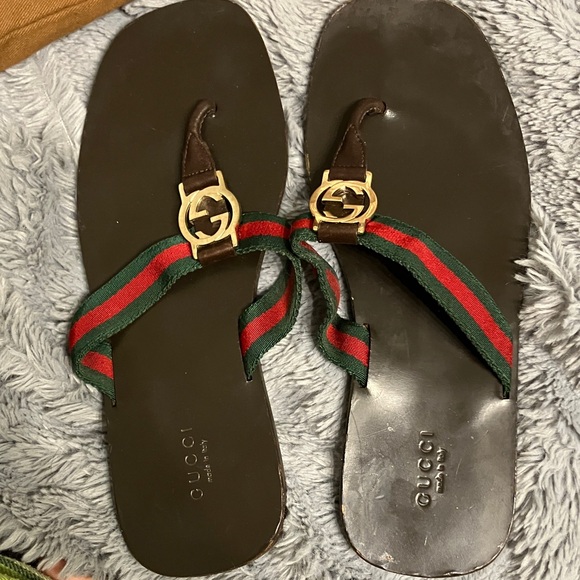 Gucci Dark Brown Sandals - Picture 1 of 7